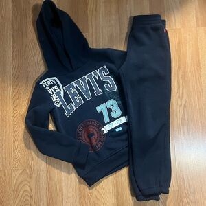 Levi's Navy Hoodie and Sweatpants Set